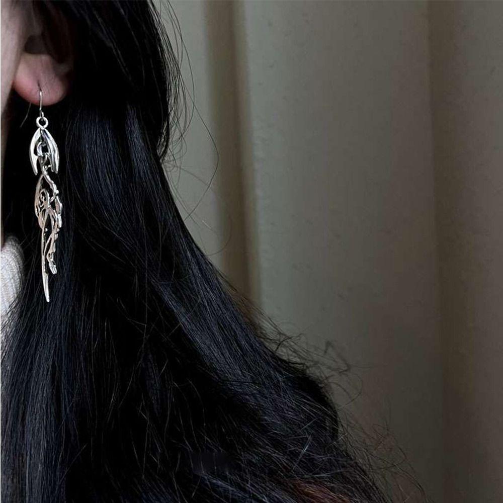 Pendant Girl Gift Gothic Women Zircon Earrings Rhinestone Korean Style Dangle Earrings Ear Drop