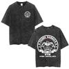 Anime Baki The Grappler Washed Tshirt Hanma Yujiro Gym Short Sleeve Tshirts Men Oversized Cotton Casual Tee Shirts Streetwear