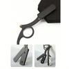 1pc Stainless Steel Men's Manual Thumb Shaving Razor With Razor Stand New Model Shaver Kit With Double-Edged Folding Razor Blade For Shaving, Trimming