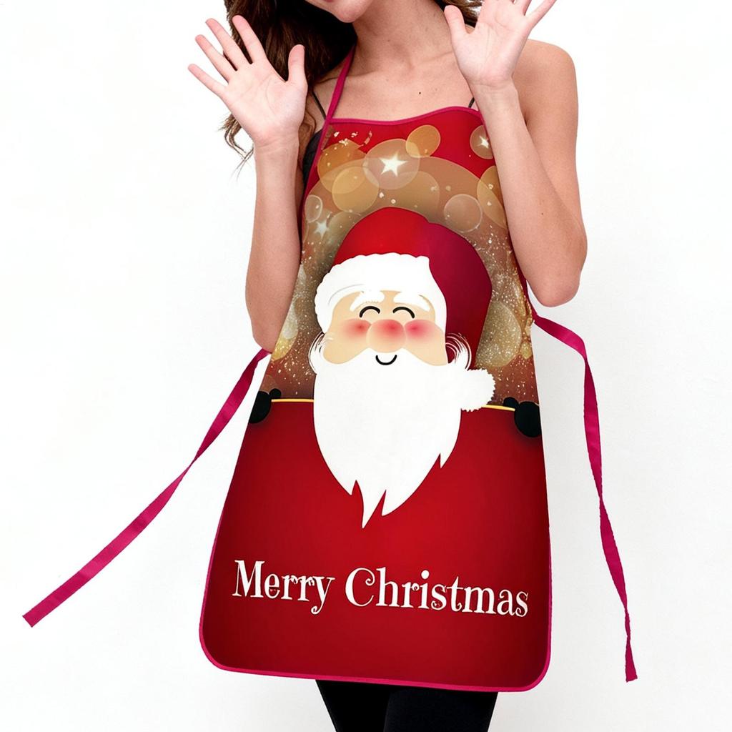 Fartuch kuchenny świąteczny wodoodporny - świąteczny fartuch do pieczenia i grillowania dla mężczyzn i kobiet, dekoracyjny ochronny śliniaczek dla piekarza