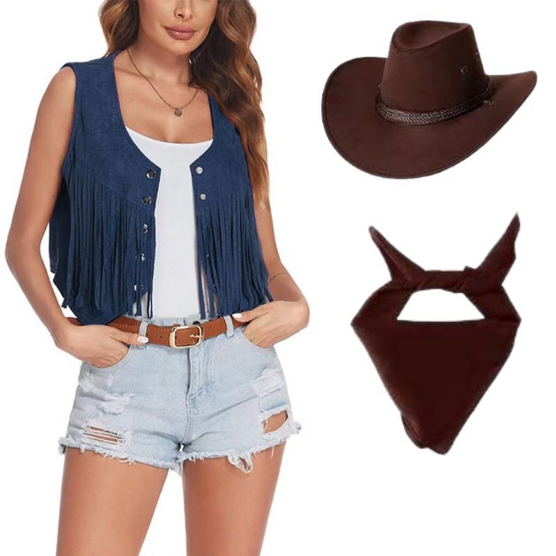 Womens Lightweight Layering Vest With Fringe Detail Boho Chic Outdoor Camping Style 2026