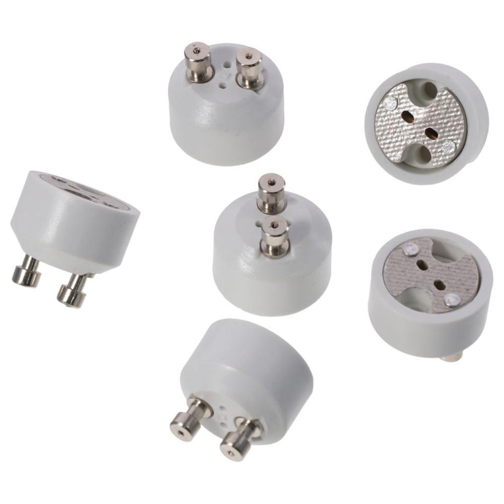 

6pcs Copper Ceramic Lamp Holder Ceramic Light Sockets Converters GU10 To MR16 Adapter Electrician