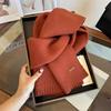 High Quality 100% Wool Scarf Women Men Autumn Australian Pure Wool Knitted Muffler Female Male Solid Simple Decorate Scarves
