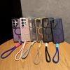 Wrist Strape Thin Magsafe Phone Case for Samsung Galaxy S26 S25 S24 Ultra S23 S22 FE A17 A16 A36 A56 A07 Magnetic Armor Cover