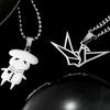 New Hand-painted Yi Yang Qianxi Paper Crane Pendant Necklace Cute Star Jewelry