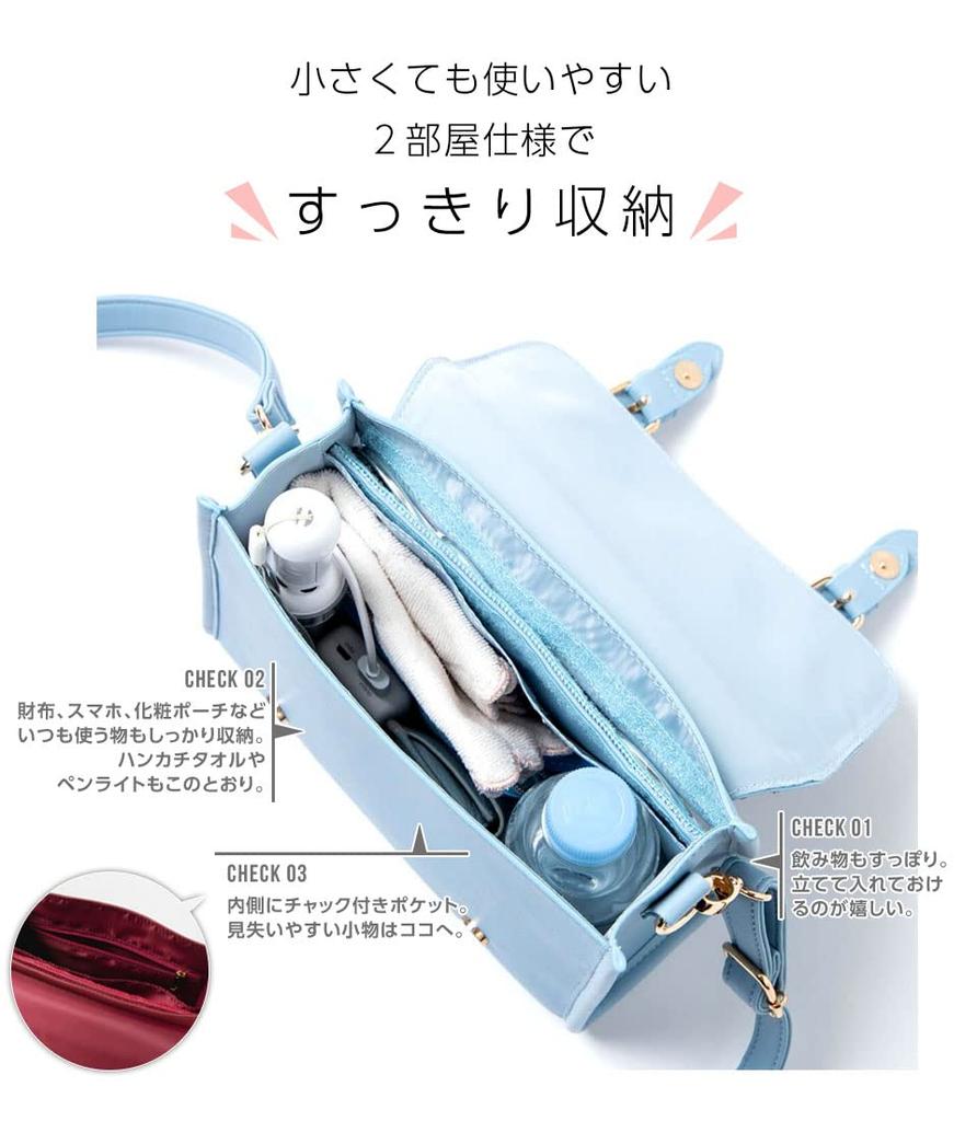 WEGO Satchel Shoulder Ita Clear Deco Perfect for Everyday Korean Size Sax 2-Way Bag, Bag, Bag, Bag, Bag, Oshikatsu, Events, Outings, Wear, Girly,