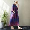 DIMANAF New 2026 Women Plus Size Summer Lady Vintage Long Dress Loose Oversize Maxi Print Beach Sundress Clothing