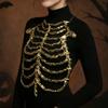 Halloween Kraniet Brystben Skelet Hul Skelet Ramme Knogle Ferie Kjole Tilbehør Cosplay Performance Fest Kostume Rekvisit