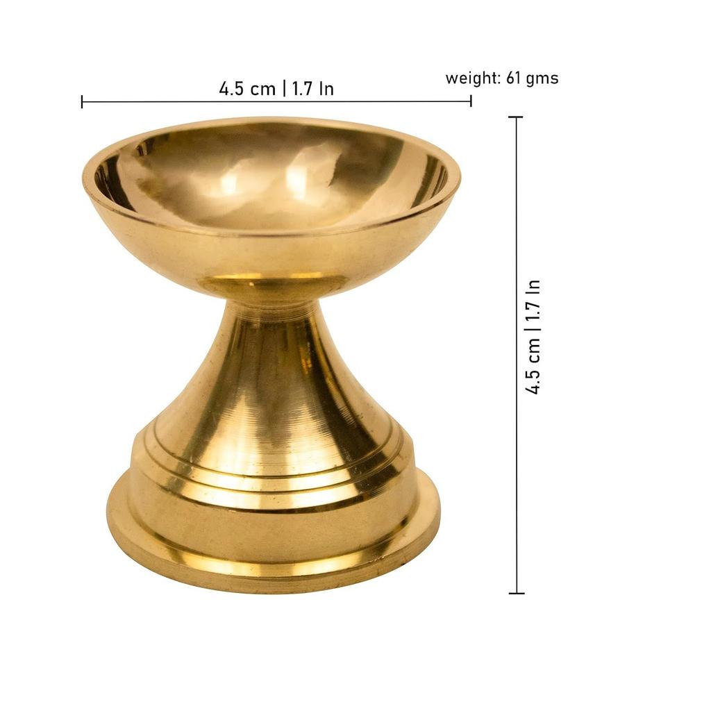 Traditional Handcrafted Brass|Oil Lamp for Puja|Indian Festival Decor|Return Gift|Ethnic Home Decor|Small Brass Diya for Temple, Home,