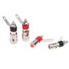 2Pcs  Nickel Plated 2Mm/4Mm L Banana Audio Plug Jack Socket Connector Amplifier Terminal Spring Loaded Binding Post