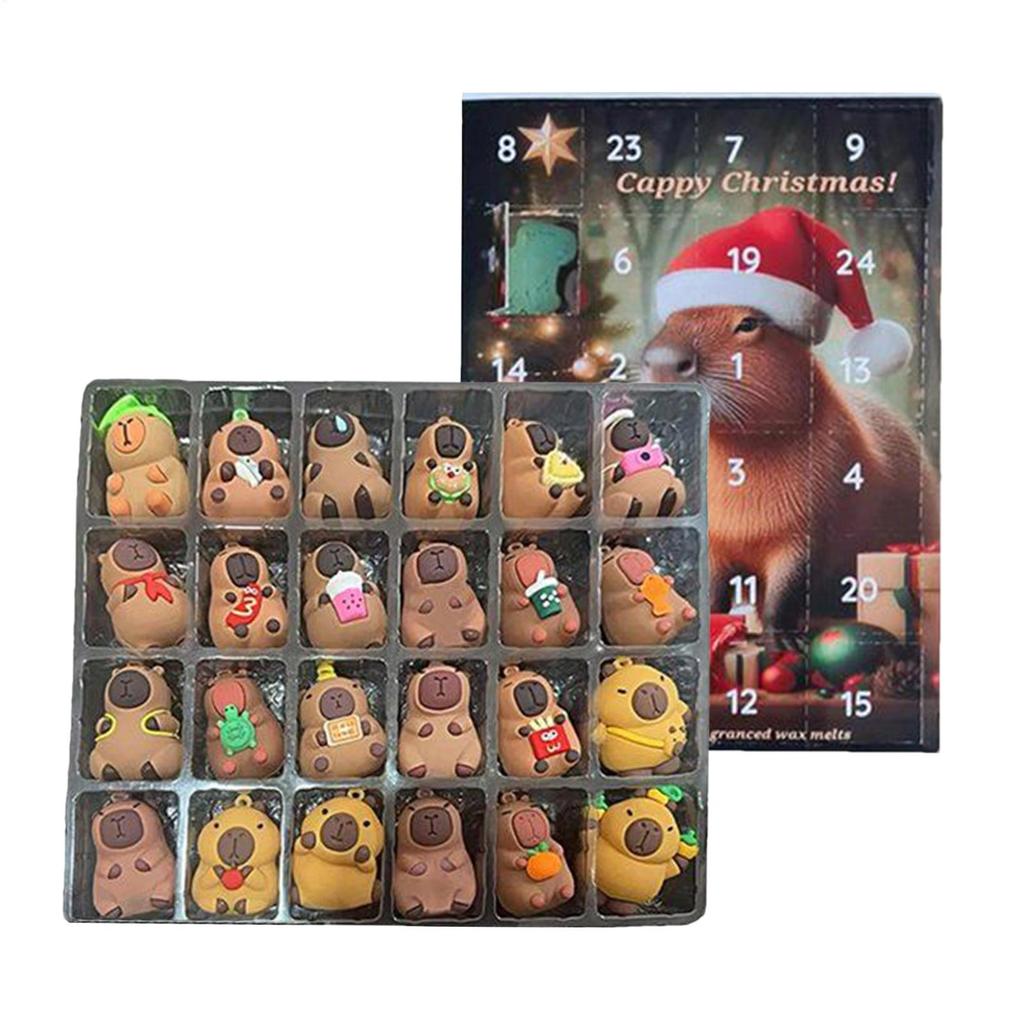 Christmas Advent Toys 24 Days of Countdown Calendar Advent Figures Collectible Holiday Festive Home Decor Doll for Kids Family