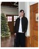 Men's Bright Red Knitted Cardigan, Spring/Autumn Korean Style, Lapel, Year of the Rat Pure Color Outerwear