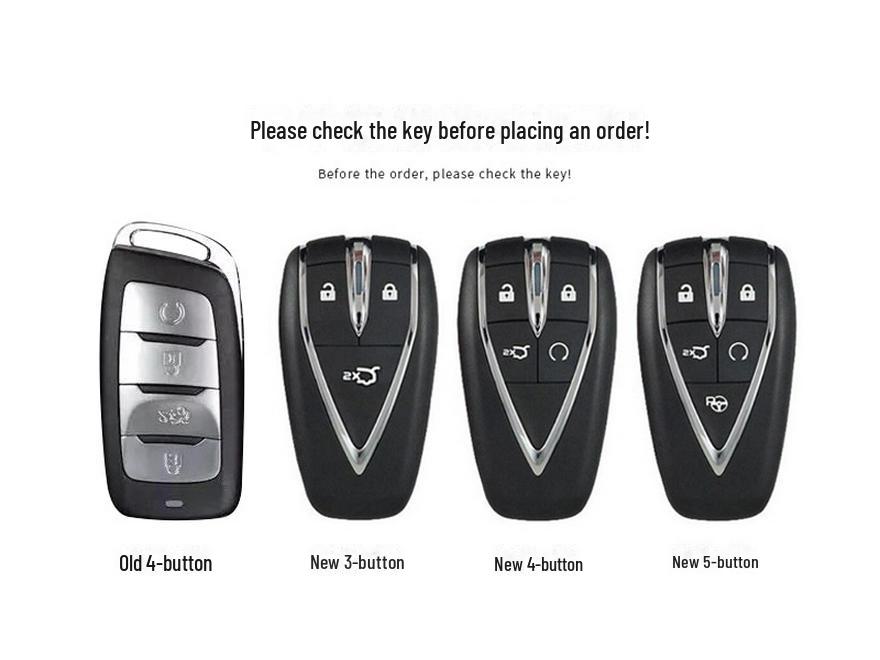 Crazy Horse Leather Key Cover for Changan CS75plus, Oushang X7, Yidong, and CS35