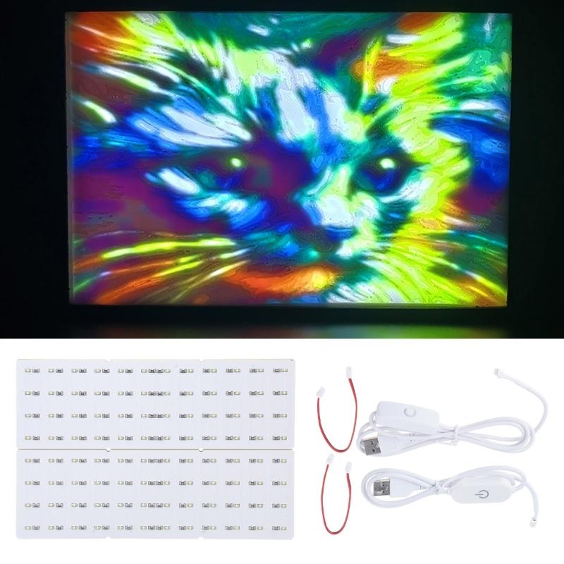 For Lab Lithophane Led Panel LED Backlight Board Lithophane 3D Printing Accessories for CMYK Lithophane Bundle