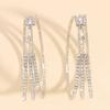 Exaggerated multi-layer circle earrings full rhinestone nightclub wind ear ring retro sexy earrings.