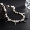 X6HE Versatile Layer Pearls Necklace Stainless Steel Construction Comfortable Fit for Music Festivals Office Occasions
