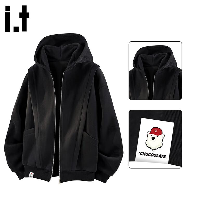 

:CHOCOOLATEit Men s Trendy Hooded Zip-Up Sweatshirt XL