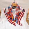Hangzhou silk spring and summer oil painting mulberry silk silk scarf 70 silk square scarf professional scarf fashion headscarf headband
