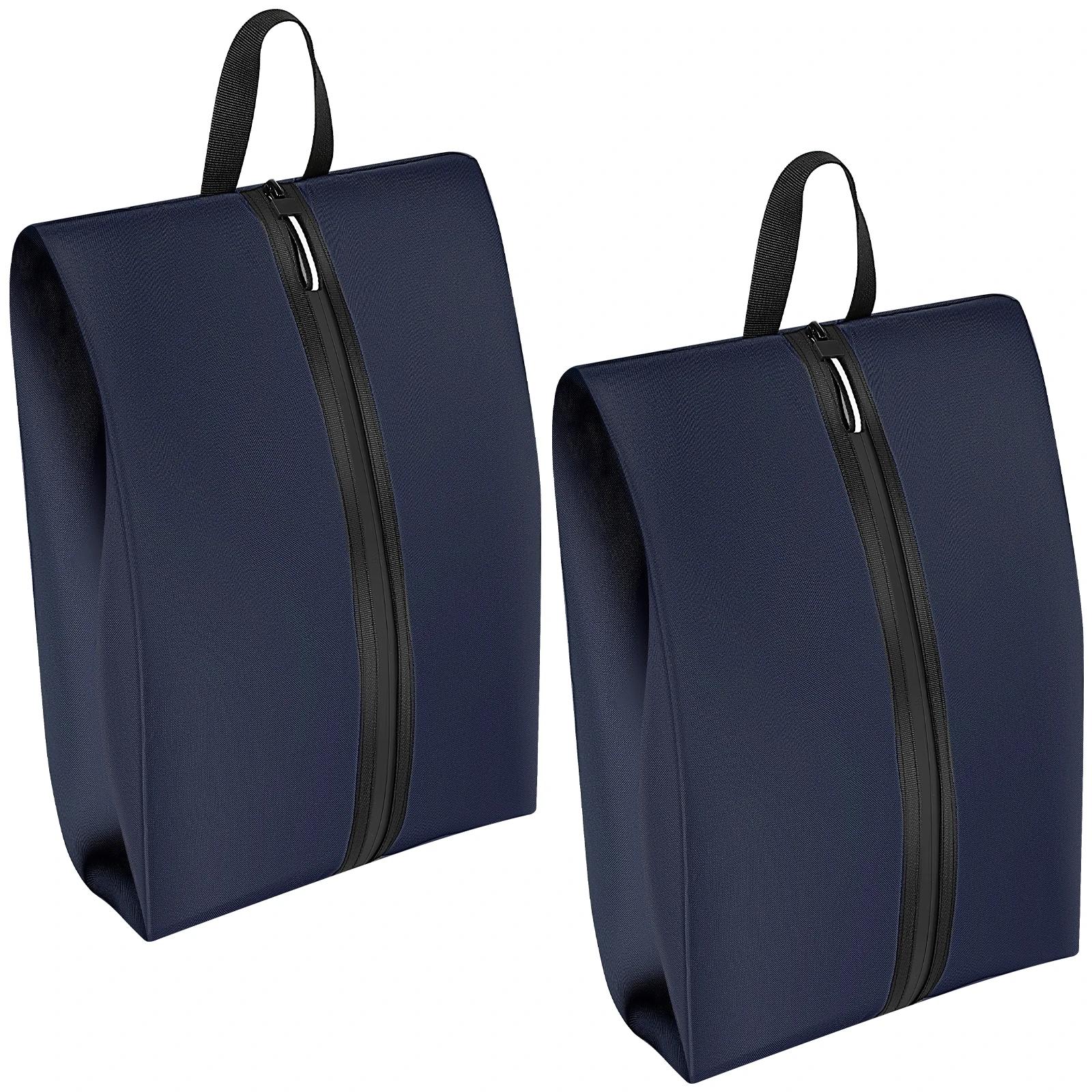2Pcs Portable Shoe Storage Bags Waterproof Oxford Shoe Storage Bags with Zipper Durable Outdoor Camping Hiking Storage Bag