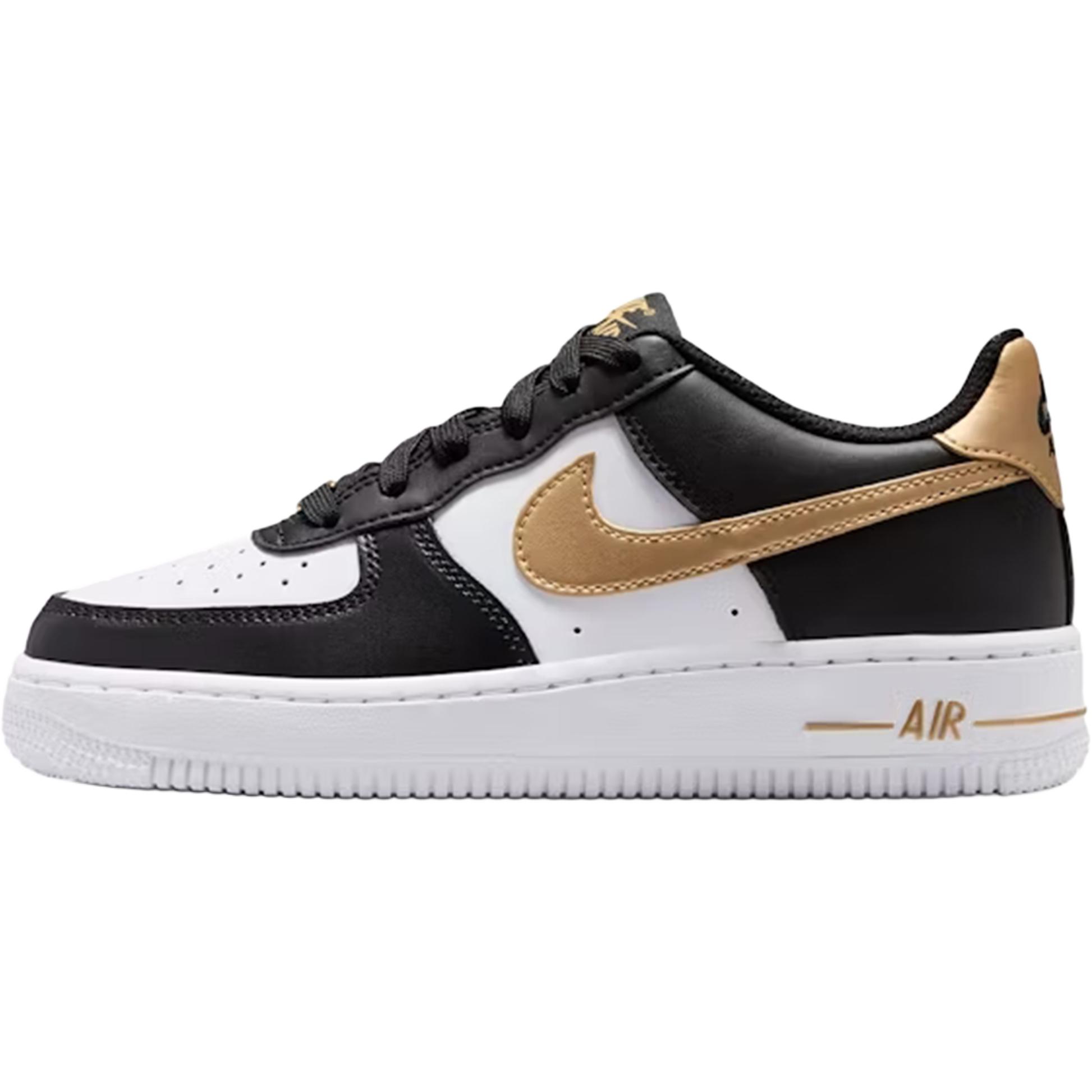

New Nike Air Force 1 Low top Kids Skateboarding Shoes Black White Teenagers CT3839-009 39