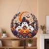 Halloween Diamant Malerei Hänge-Set - Geister-Trio Halloween Weihnachts-Atmosphäre Dekoration Heimdeko DIY Schmuck für Paare und Familieninteraktion