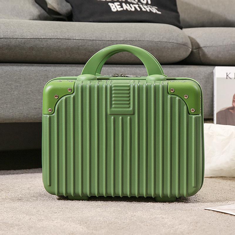 14-Inch Retro Makeup Case: Cute, Portable Travel Storage for Women and Students
