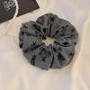 Korean Bowknot Dot Cloth Scrunchies Women Girls Elastic Hair Rubber Bands Accessories Tie Hair Ring Rope Headdress Headwear