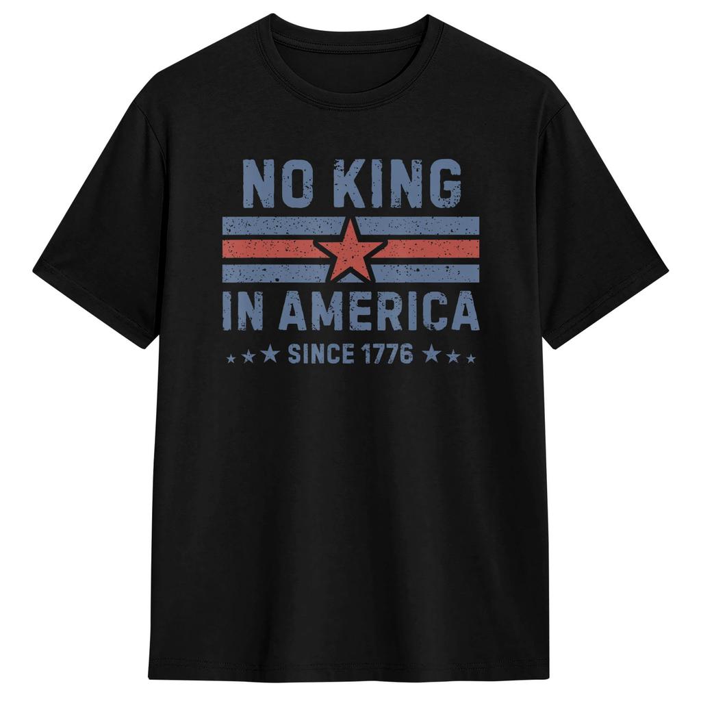 Humor No King Anti Monarchy TShirt for Unisexs Clothing Womens Clothing Cotton T Shirt Gift Idea 2026 Summer New T Shirt
