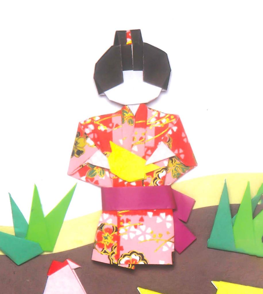 Castle Enterprise Adult Origami School Shikishi Set Yuzen Washi Girls X 2 Sets with Folding Diagram (with Paper)