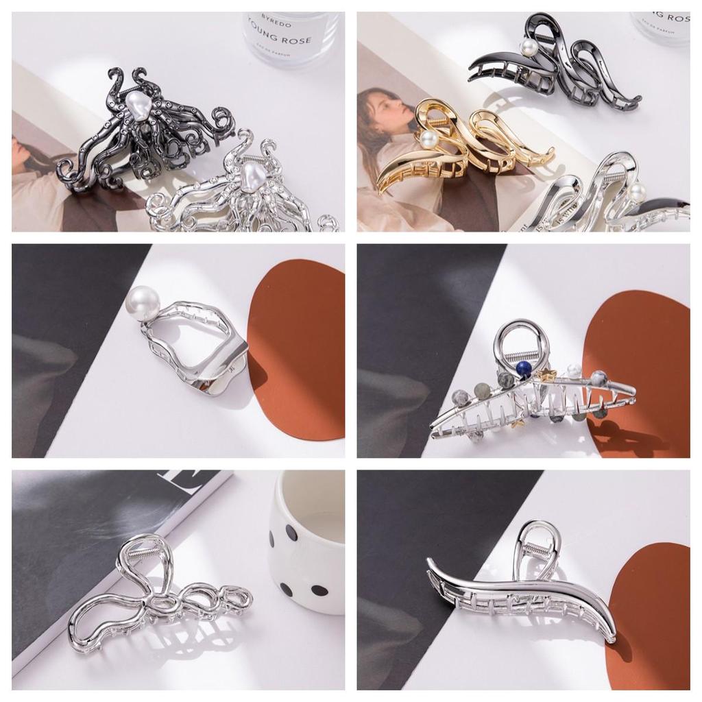 Korean Fashion Hairpin: Elegant Shark Clip for Women