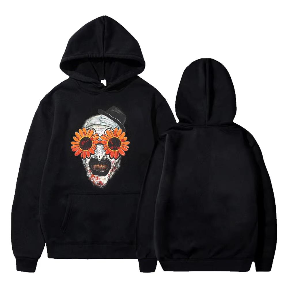 Art Crispies Terrifier Clown Hoodies Apparel Men Women Clothing Pullover Trendy Retro Horror Hoody Print Sweatshirt Top Oversize