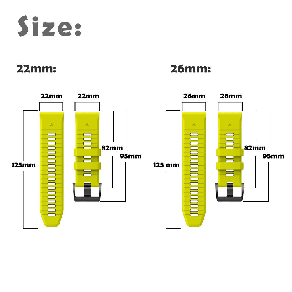 26mm 22mm Quickfit Silicone Watch Band for Garmin Fenix 8 7 7X Pro Solar Fenix 6 6X Pro Fenix 5 5X Plus Replacement Sport Strap