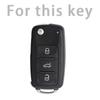 Tpu Car Key Case for VW Volkswagen Polo Tiguan Passat Golf Jetta Lavida Skoda Octavia 3 Buttons Full Cover Protection Shell Bag