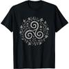 Camiseta Triskelion Espiral Celta Druida Pagão Folha Natureza Arte Símbolo