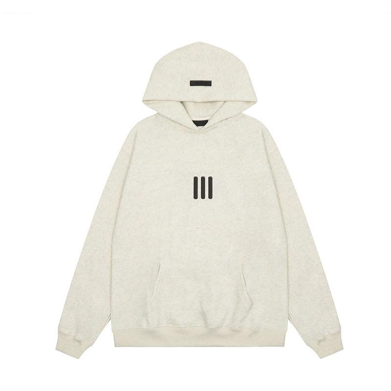 FOESSENTIALS Hoodie Unisex Loose Fit Fleece Sweatshirt Streetwear Winter