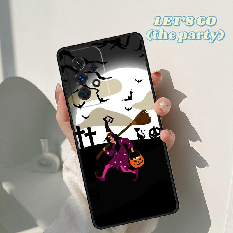 Halloween Moon Witch Horror phone case For Samsung Galaxy A42 A31 A40 A51 A71 A32 A80 A91 A52 A72 A20 A21S A50 A70 A11 A12 Cover
