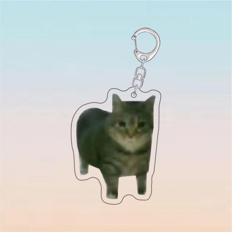 Adorable Cat Banana Pendant: Cute Acrylic Ornament Keychain Gift