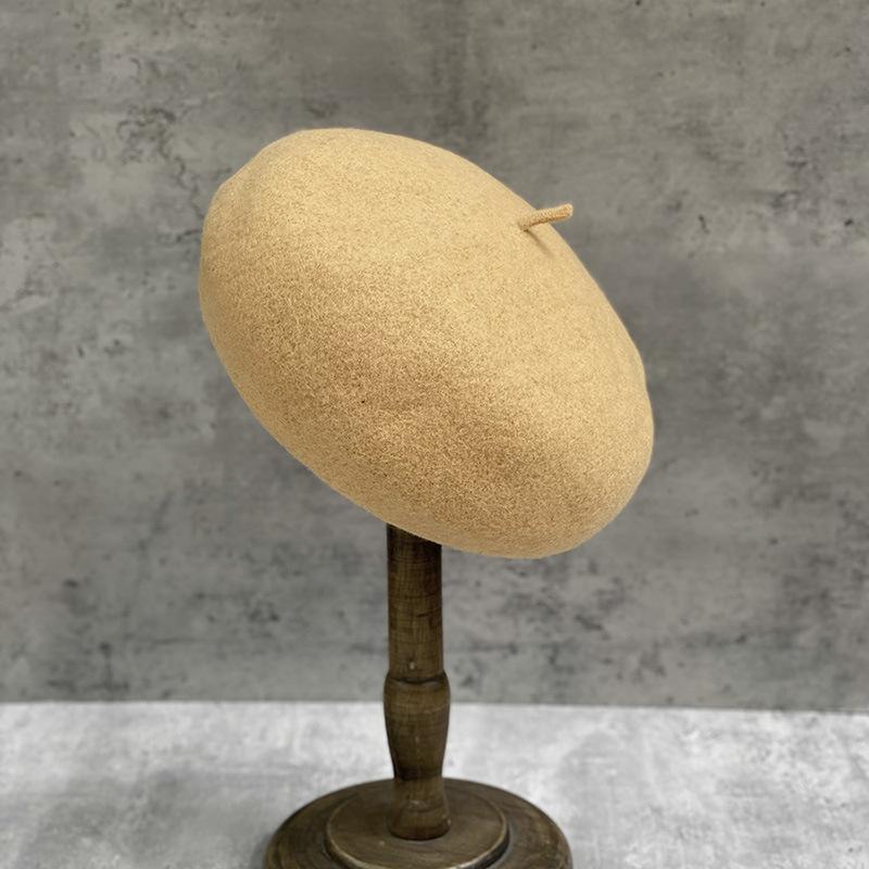 Australische Haar-Baskenmütze Kinder-Malermütze Aufgewertetes gestreiftes Schweißband Zarte dreidimensionale Pilzmütze Wollknospenmütze