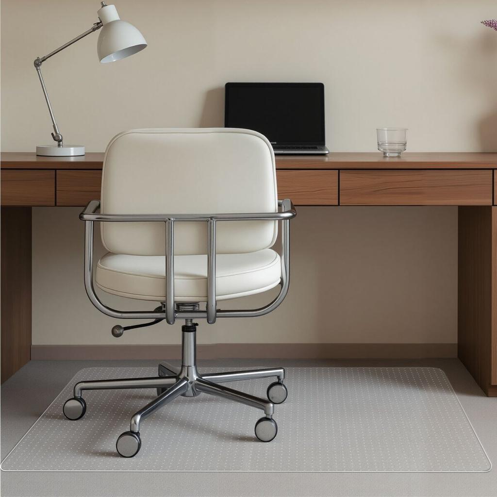 Chair Mat, 915 x 1225 mm Office Chair Mat for Carpeted Floors, Plastic Floor Protector Rug with Studded, Non-Slip & Easy to Clean, Smooth Glide Under