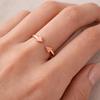 Pure Copper Open Triangle Ring, Minimalist Adjustable Copper Band, Geometric Statement Ring, Handmade Healing Jewelry