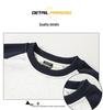 2025 Unisex Fleece-Lined Sweatshirt Set: High Street Three Stripes, Round Neck, Autumn/Winter Warmth