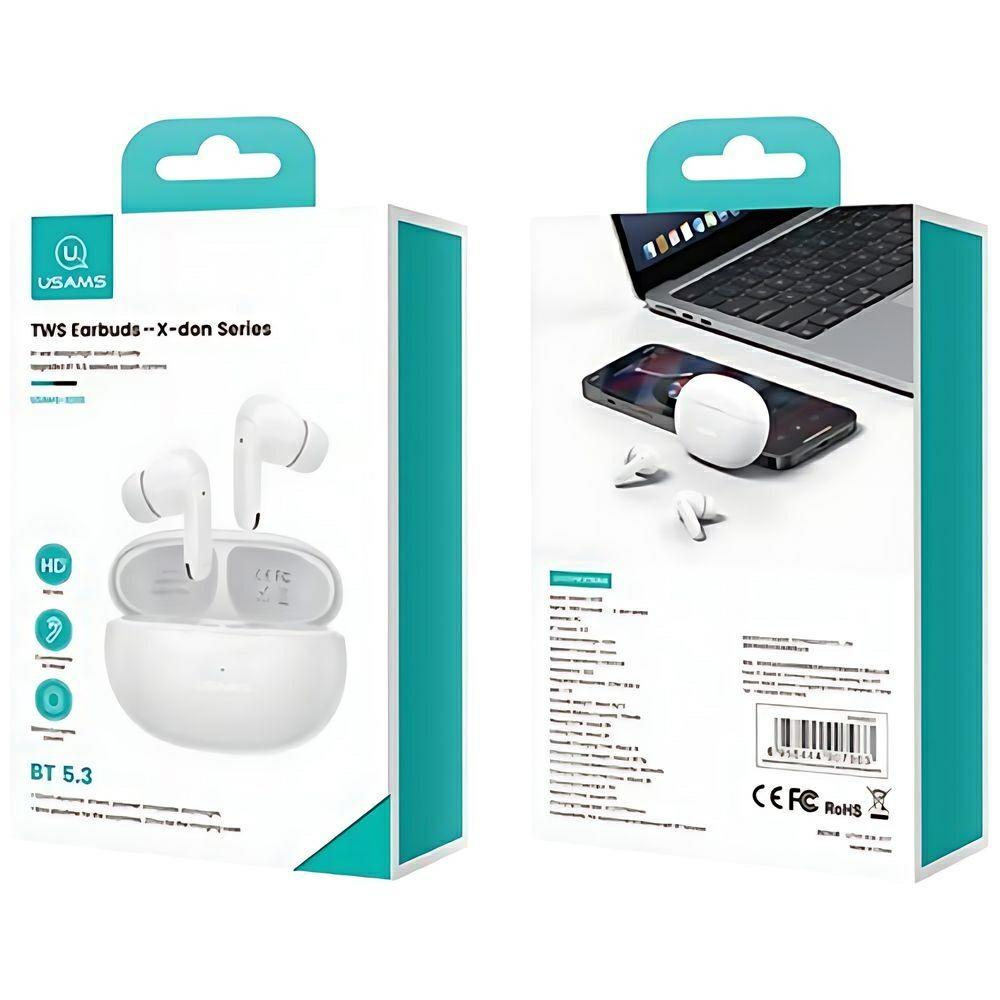 Usams Słuchawki Bluetooth 5.3 Twsx-Don Series Dual Mic Enc Bezprzewodowe Fioletowy/Purple Bhuxd04 (Usams-Xd18)
