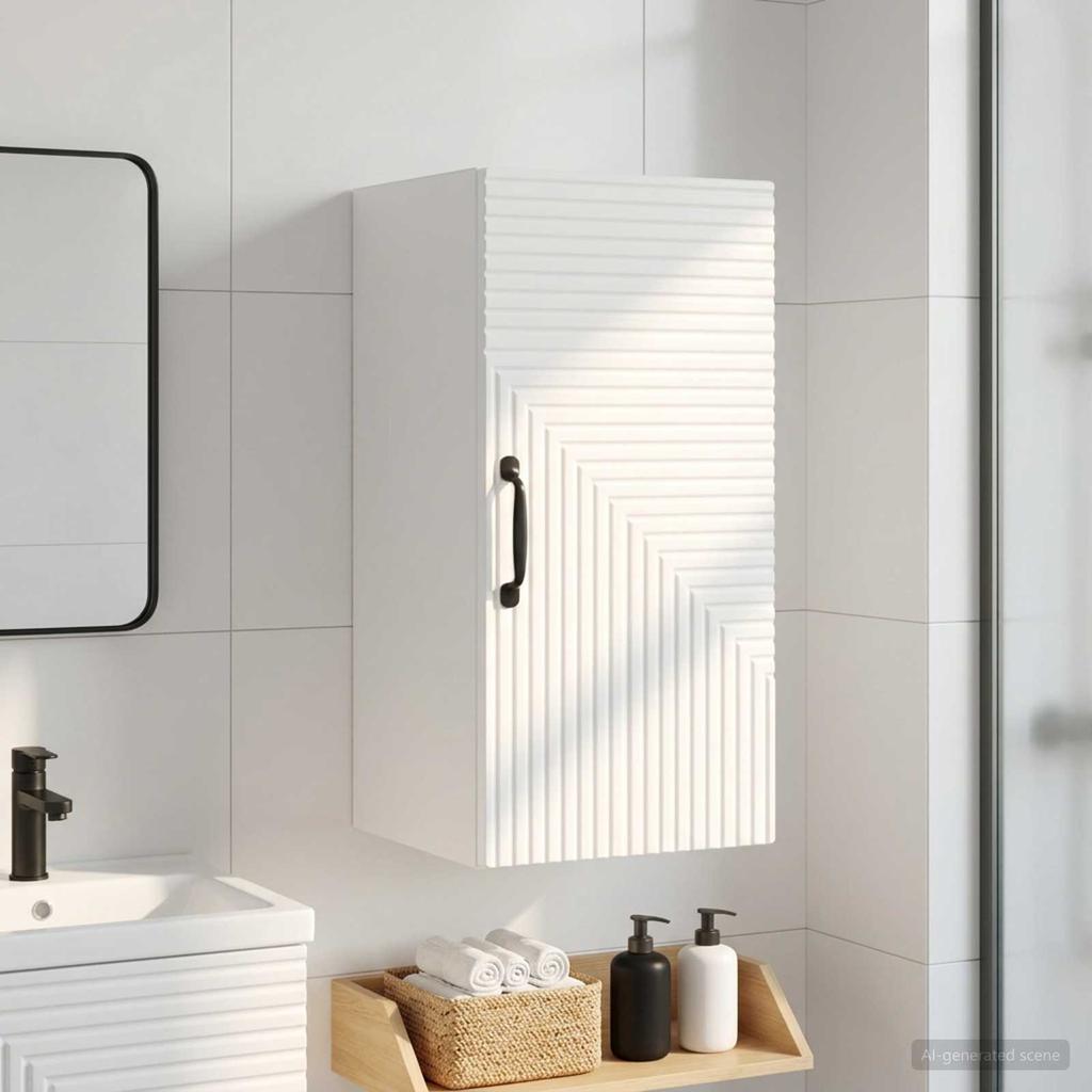 Bathroom Wall Cabinet HAARLEM White 30 X 31 X 59 Cm