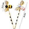 1/2/4/6 Pcs  Pins Cute Little Bee Decorative Hair Clips Curved MetalGrips for All Short and Long