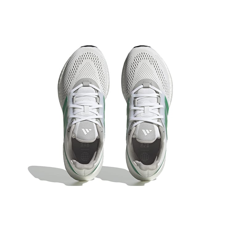 Adidas Pureboost 22 Comfortable Mesh Breathable Lightweight Low top Running Shoes Unisex White Green HQ8588