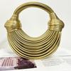 Handwoven Macrame Noodle Design Shoulder Crossbody Bag