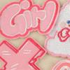 Set Of 7 Lovely Letter Fabric Patches For Personalizing Decoration For Clothing Bags And Home Use Repair Applique