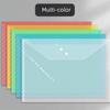 20 pcs Clear Plastic A4 File Folders Multi Color Exam Paper Storage Bag  School Supplies