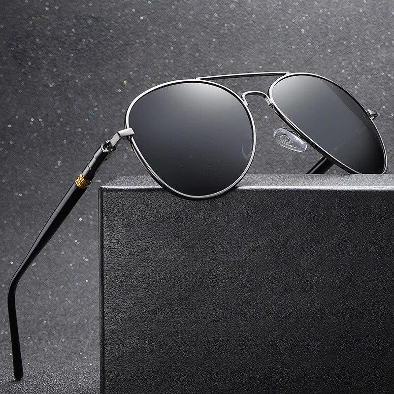 Fashion Aviator Sunglasses For Men Women UV400 Metal Pilot Driving Fishing Luxury Designer Eyewear