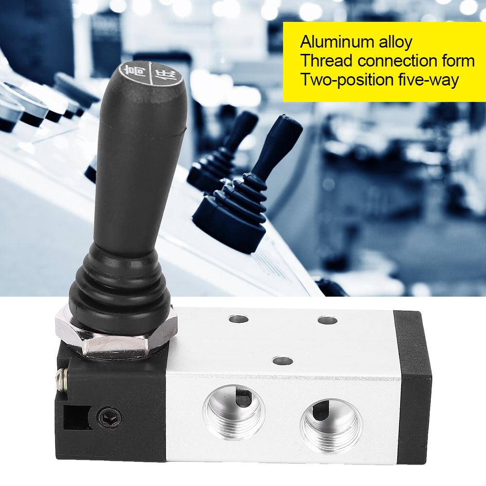Two Position Five Way Lever Valve Aluminum Alloy Mechanical Valve 4H21006G 4H21008G(G 14  Inch )